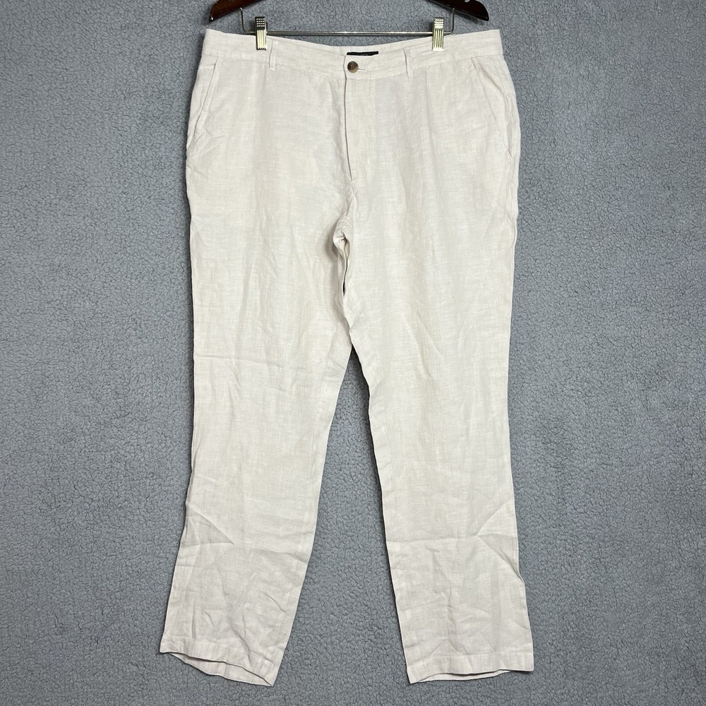 Club Room Luxury Men's Pants 36X32 100% Linen Old Money Preppy